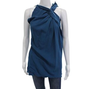 RM Women Tunic Tank Blue Sleeveless Tie Size 6